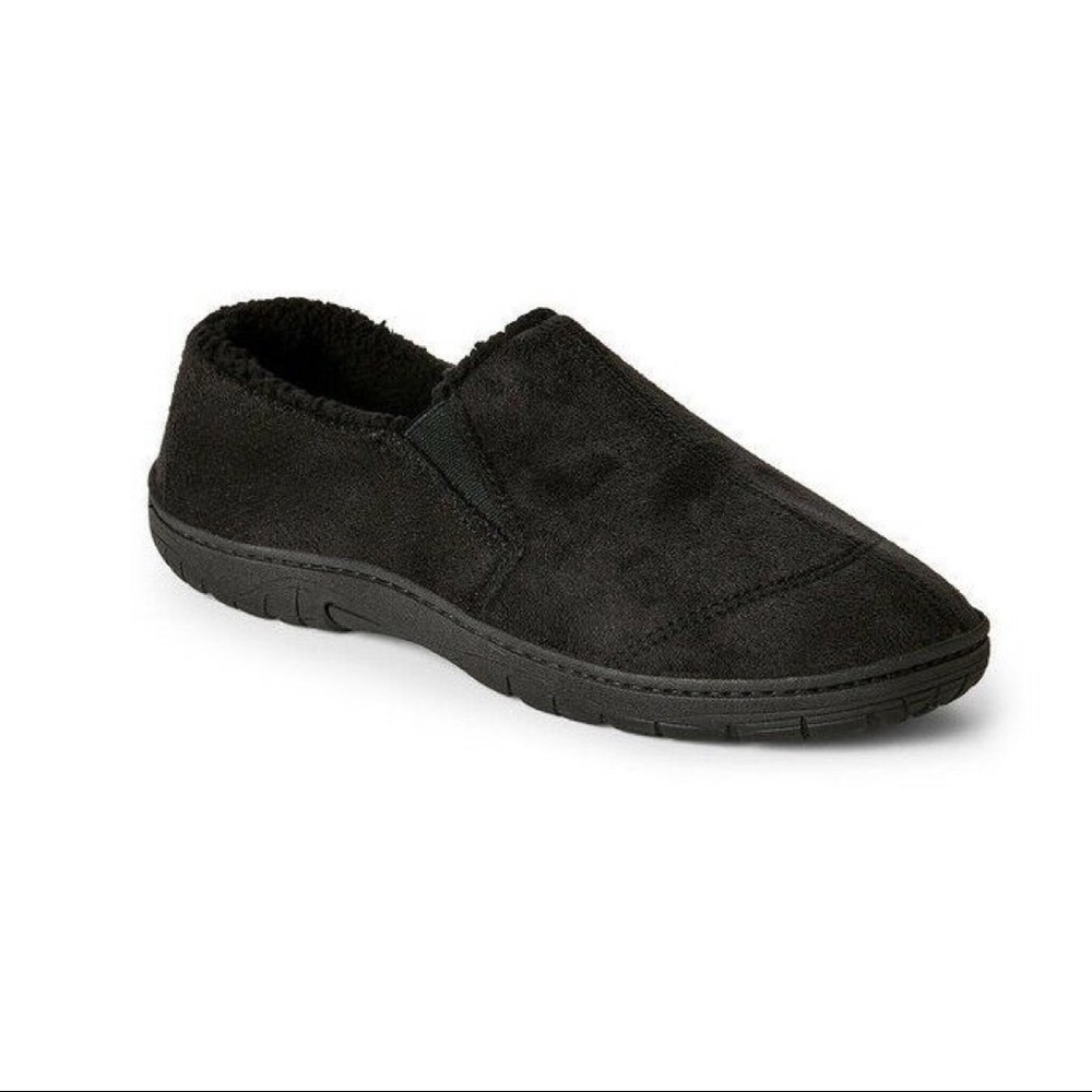 NWB Men Black Memory Foam Slippers